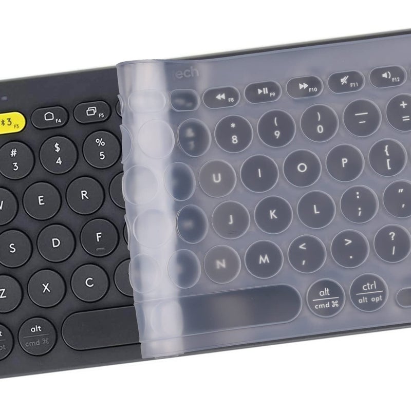 MUBUY-GOL Keyboard Cover for Logitech K380 Pebble Multi-Device Bluetooth Keyboard/Logitech Pebble Keys 2 K380s/Logitech K380 Multi-Device Bluetooth Keyboard, Logitech K380 Wireless Keyboard Cover, US Layout - Image 2